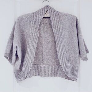 Vintage Y2K Banana Republic Italian Cashmere/Wool Open Cropped Curved Shrug